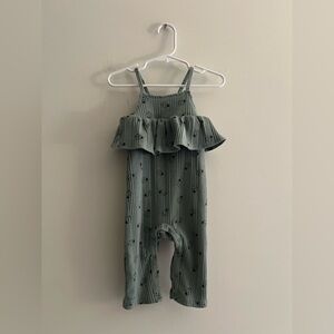 Grayson Mini Ladybug Romper 12M Green Ruffle Baby Girl Outfit